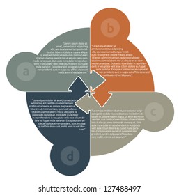 Vector - Set of  different coloured  retro text box