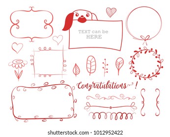 vector set of different decorative elements