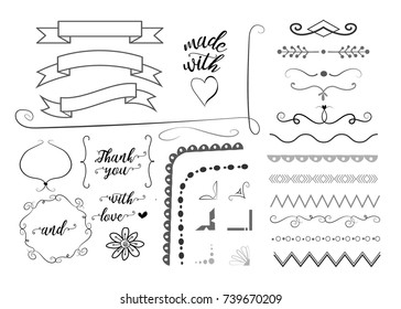 vector set of different decorative elements