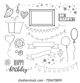 vector set of different decorative elements