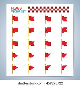 Vector Set Different Flag Shapes Isolated Stock Vector (Royalty Free ...