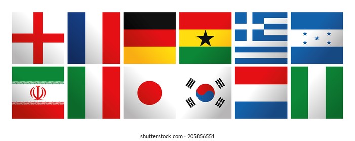 Vector Set Of Different Flags Of The World