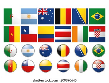 Vector Set Of Different Flags Of The World