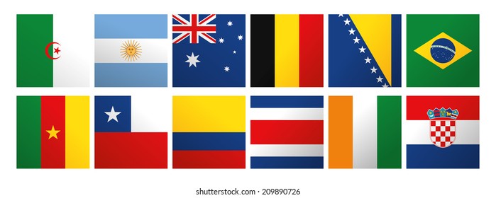 Vector Set Of Different Flags Of The World