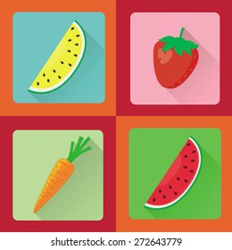 Vector set of different flat design icon