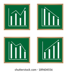 Vector set of different graphs and charts