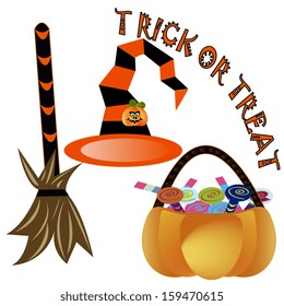 Vector Set Of Different Halloween Objects