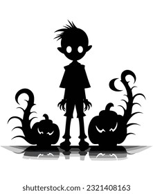 Vector set of different Halloween zombies on white background vector