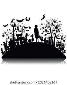 Vector set of different Halloween zombies on white background vector