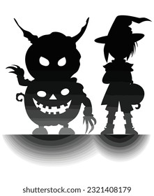 Vector set of different Halloween zombies on white background vector