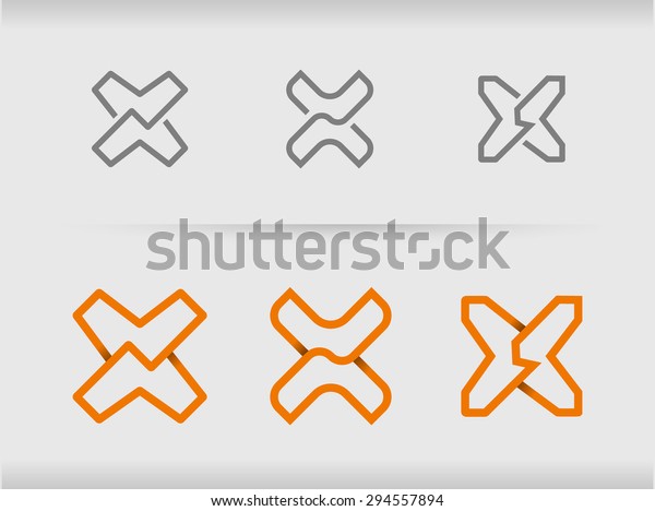 vector-set-of-different-logo-ideas-with-letter-x