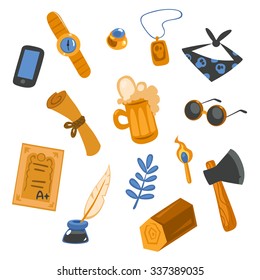 Vector set of different objects