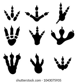 Vector Set of Different Prints Isolated on White Background