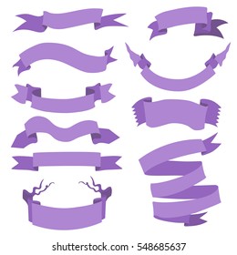 Vector Set of  Different Ribbons for Your Text.  