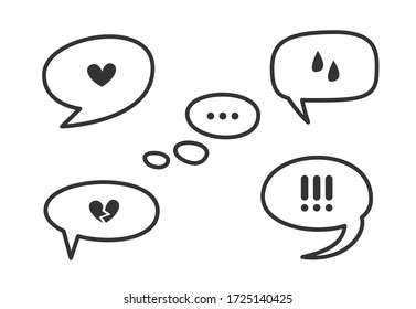 Vector set of different speech bubble