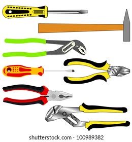 Vector Set Different Tools Stock Vector (Royalty Free) 100989382 ...