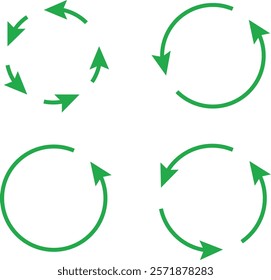 vector set of different types of arrows, circle arrow, recycle icon, refresh