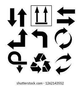 Vector set of different useful arrows and symbols