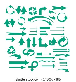 Vector set of different useful arrows and symbols