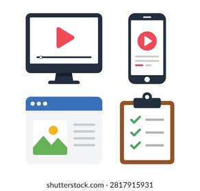 Vector Set of Digital Marketing Icon