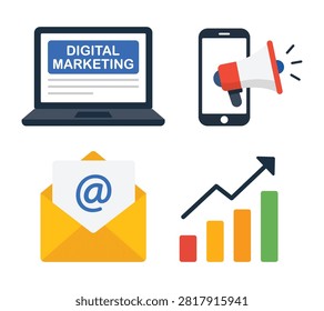 Vector Set of Digital Marketing Icon