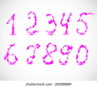 vector set of digits from zero to nine