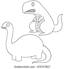 vector set of dinosaur