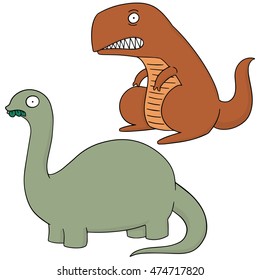 vector set of dinosaur