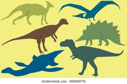 vector set of dinosaurs for your design.