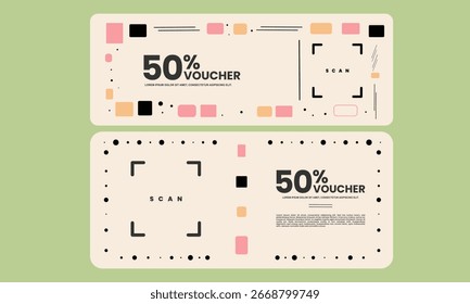 Vector set of Discount offer coupon. Shopping savings promotion coupons. 2D flat design.