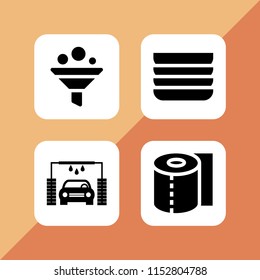 vector set. dishes, cleaning, clean and filter illustration for web and graphic design