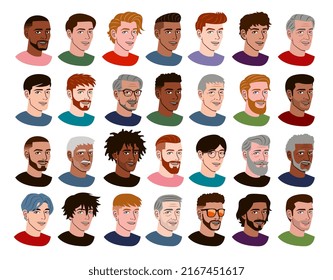 Vector Set Diversas Personas Aisladas