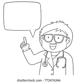 vector set of doctor