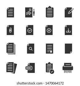 Vector set of document icons.