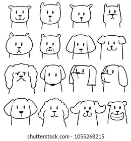 Vector Set Dog Stock Vector (Royalty Free) 1192697818 | Shutterstock