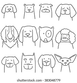 vector set of dog