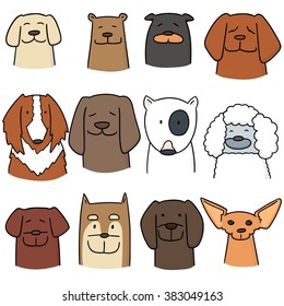 vector set of dog