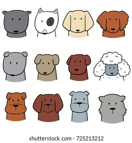 vector set of dog