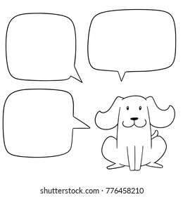 vector set of dog