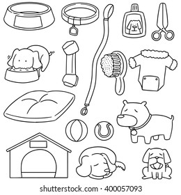 Vector Set Of Dog Accessories