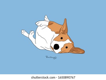 Vector set of dog, Basenji