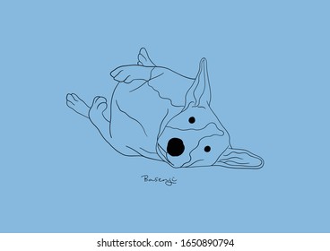 Vector set of dog, Basenji