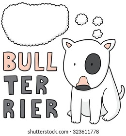vector set of dog, bull terrier