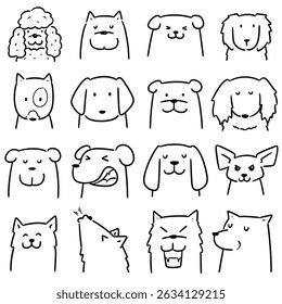 Vektorgrafik von Hundekarikaturen