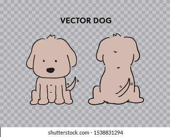 vector set of dog toy poodle puppy