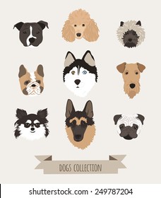 Vector set dogs