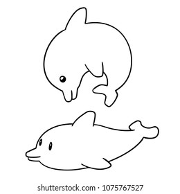 vector set of dolphin