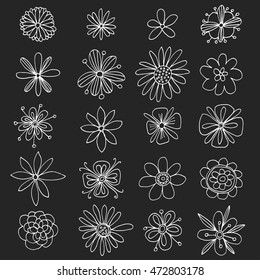 Vector Set Flowers Stock Vector (Royalty Free) 177274139