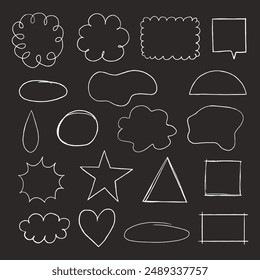 Vector set of doodle forms.