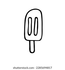 vector set of doodle ice cream. Hand-drawn clip art. Summer time sweet food